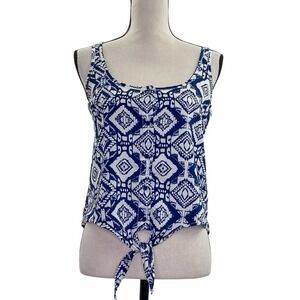 CHARLOTTE Russe Aztec Tie Waist Sleeveless Top